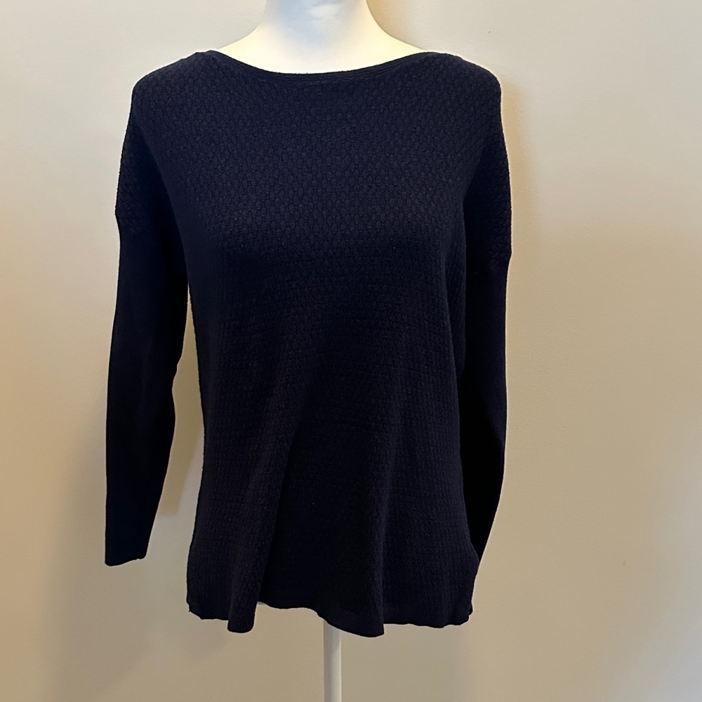 Fatface Classic Navy Long Sleeve Knit Sweater